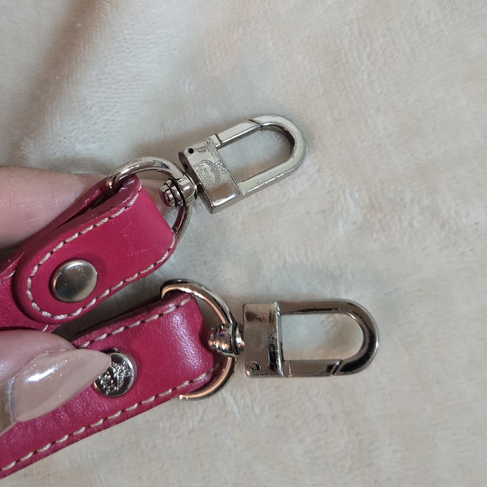 💯 Authentic MCM Boston Handbag (Pink and White) - Picture 13 of 15